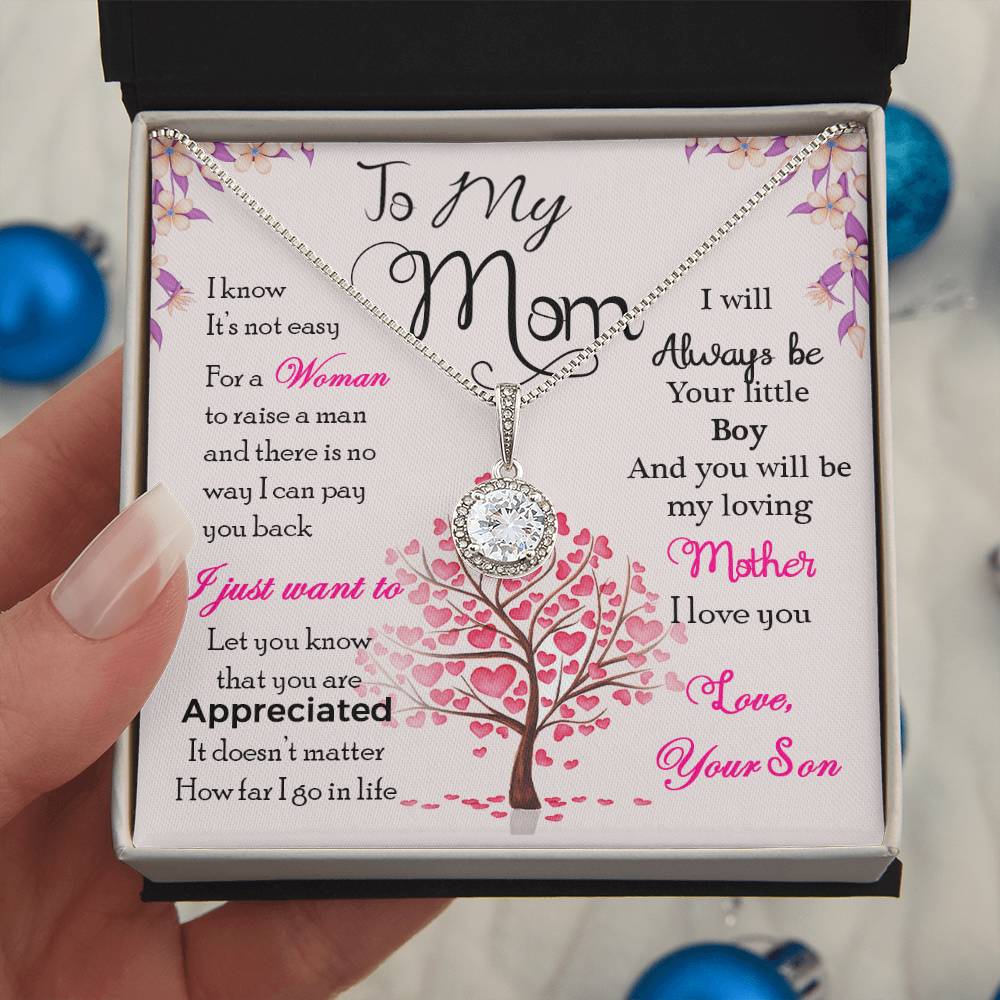 Gift for Mom from Son – Always Be Your Little Boy Necklace