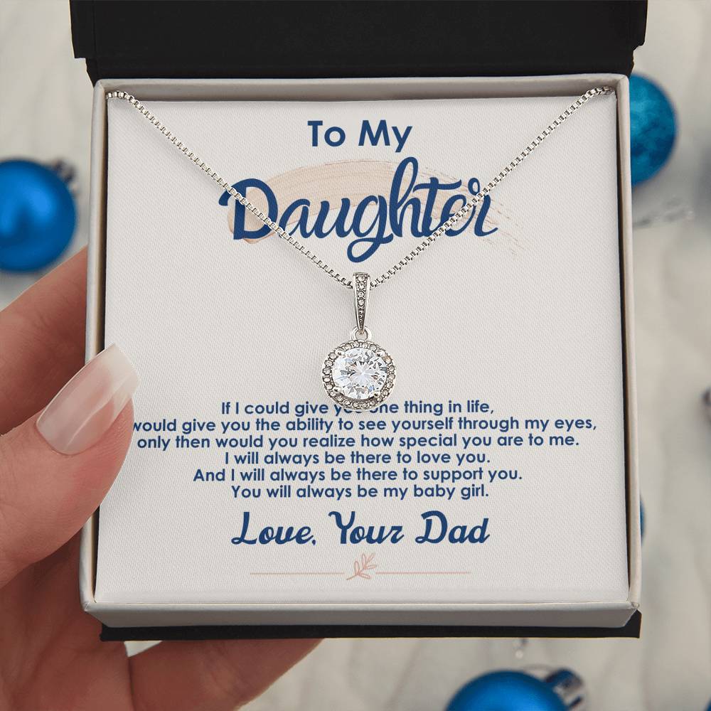 Gift for Daughter – Always Be My Baby Girl Eternal Hope Necklace