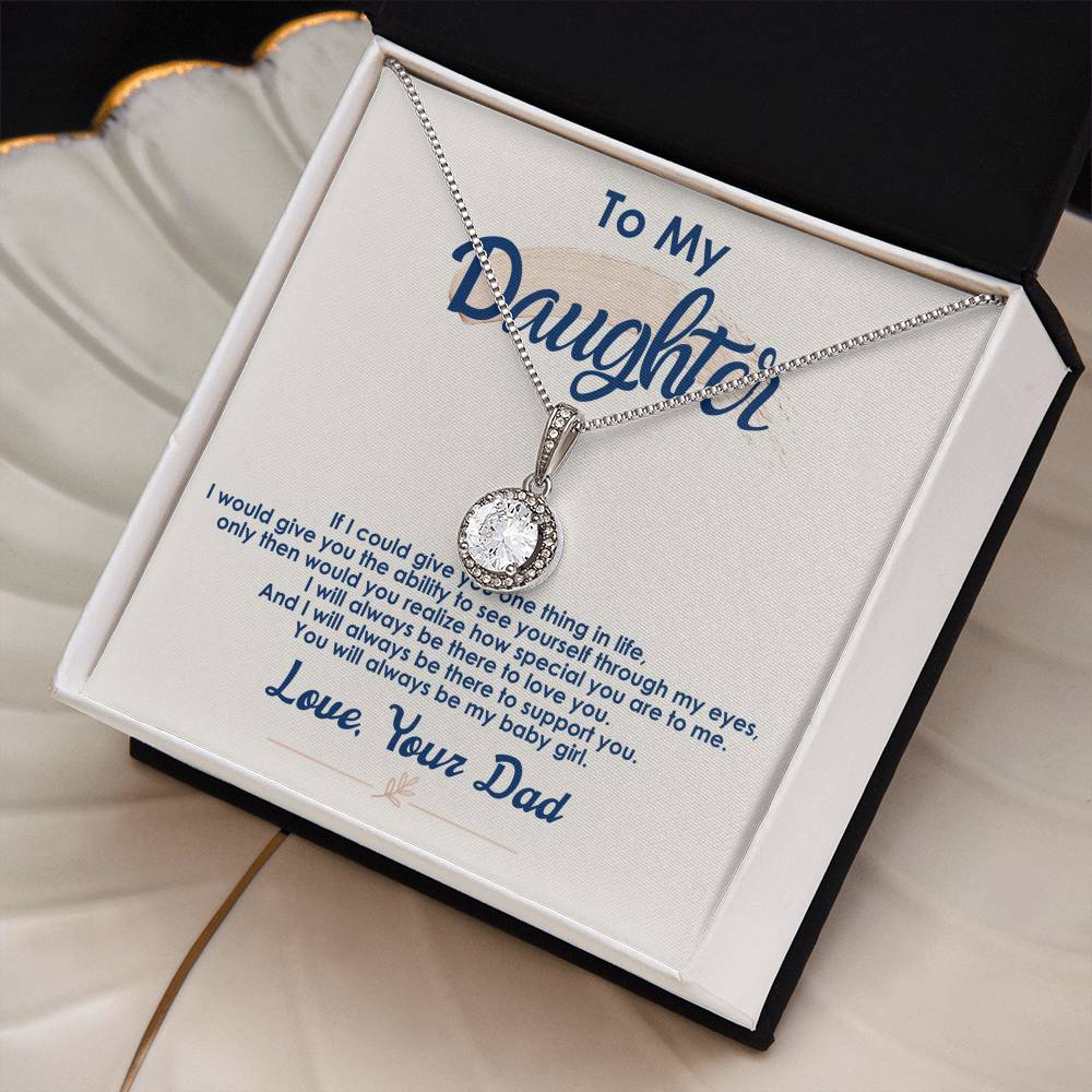 Gift for Daughter – Always Be My Baby Girl Eternal Hope Necklace