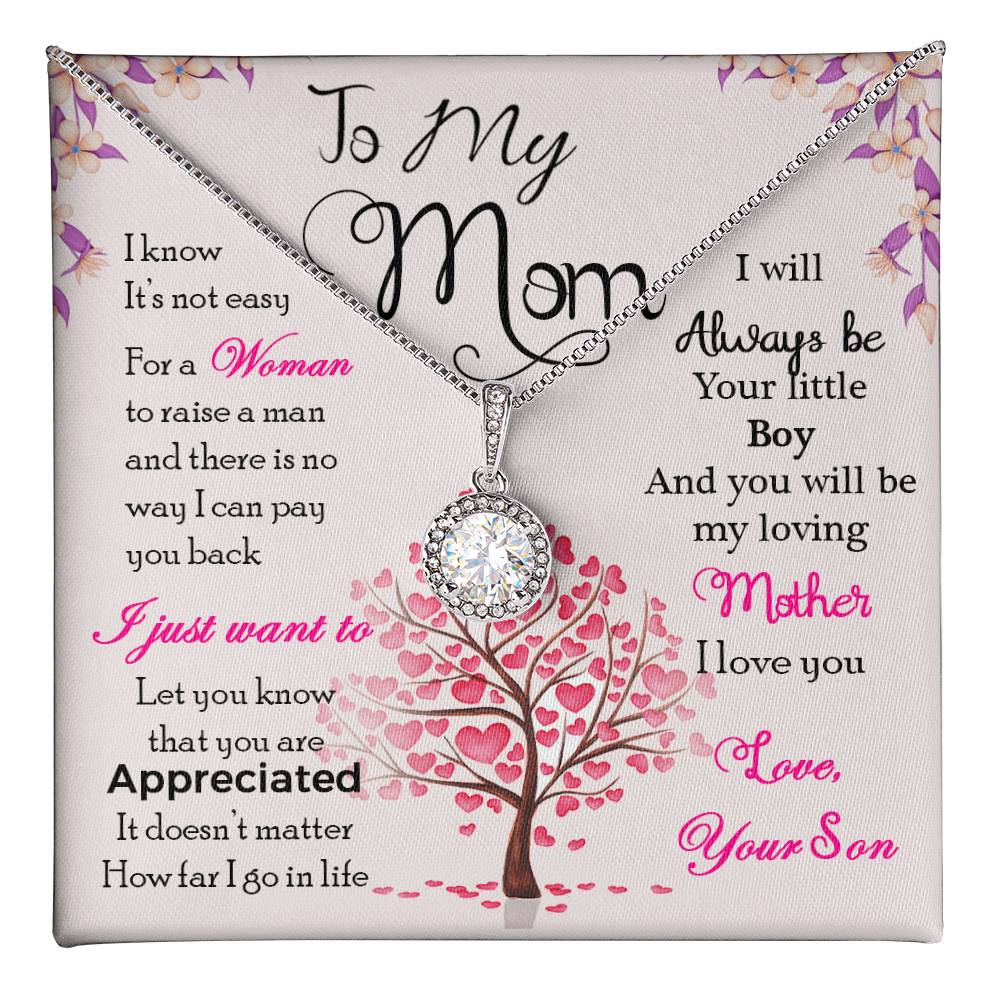 Gift for Mom from Son – Always Be Your Little Boy Necklace
