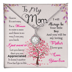 Gift for Mom from Son – Always Be Your Little Boy Necklace