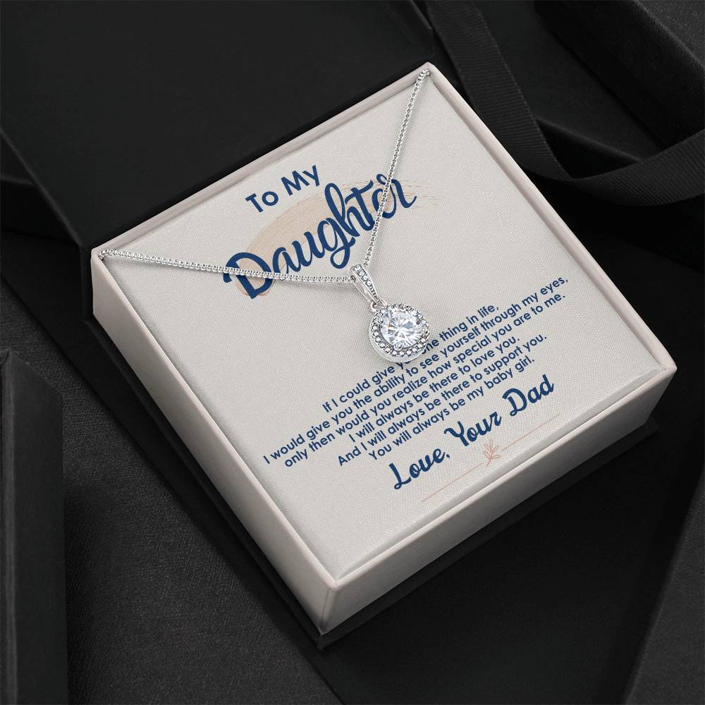 Gift for Daughter – Always Be My Baby Girl Eternal Hope Necklace