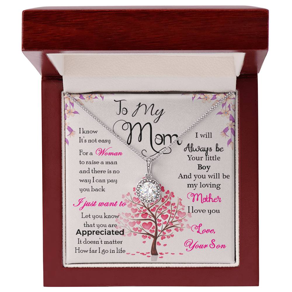 Gift for Mom from Son – Always Be Your Little Boy Necklace