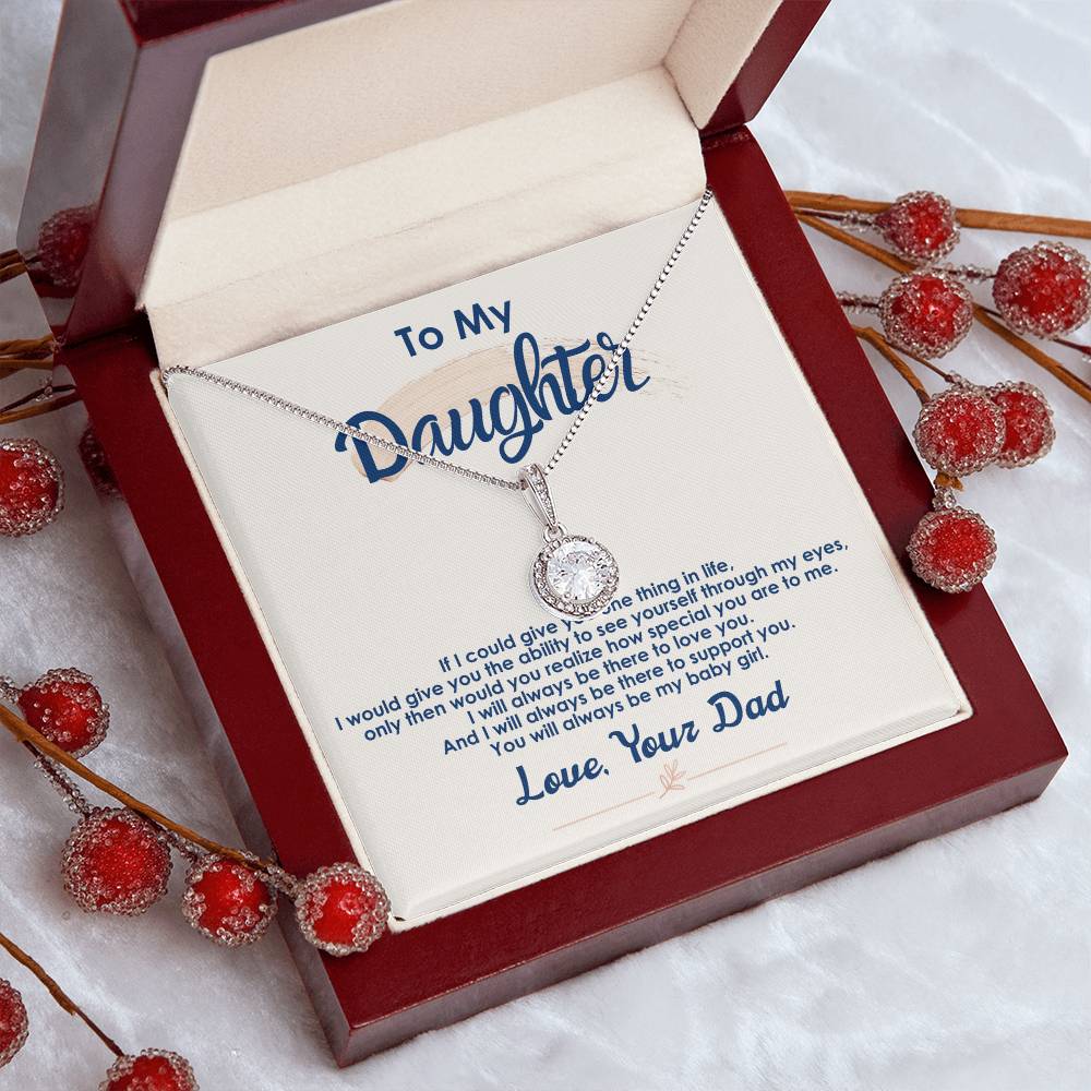 Gift for Daughter – Always Be My Baby Girl Eternal Hope Necklace