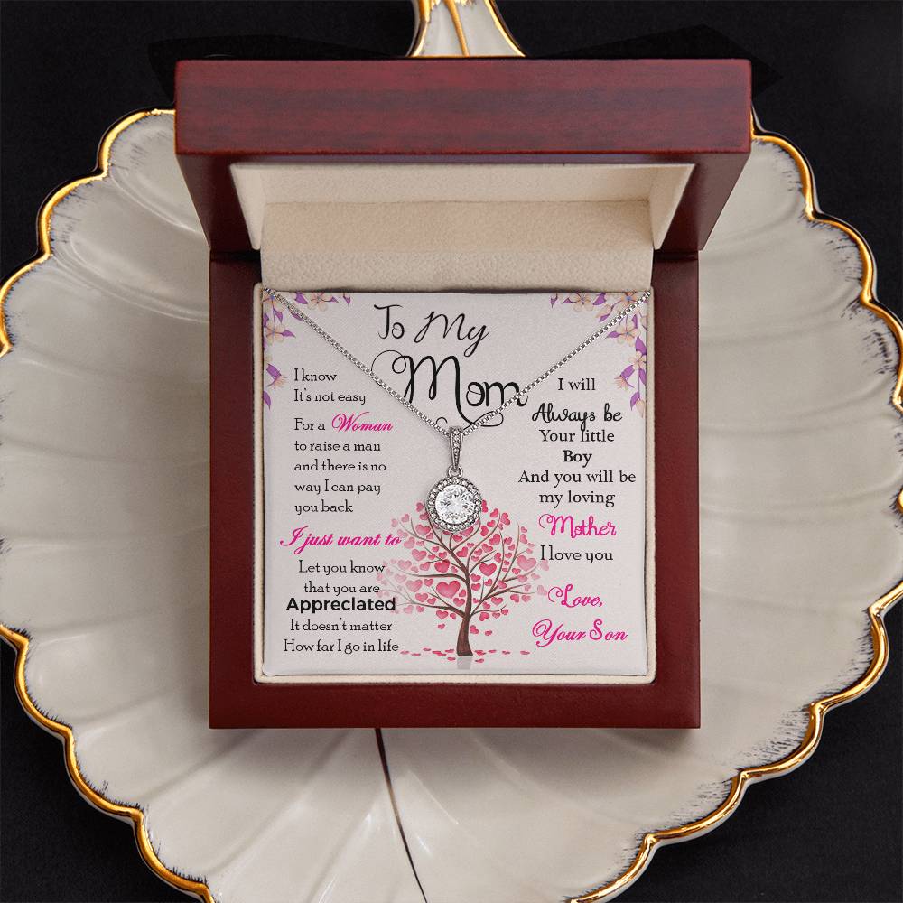Gift for Mom from Son – Always Be Your Little Boy Necklace