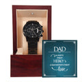 Gift for Dad – A Son's First Hero Black Chronograph Watch