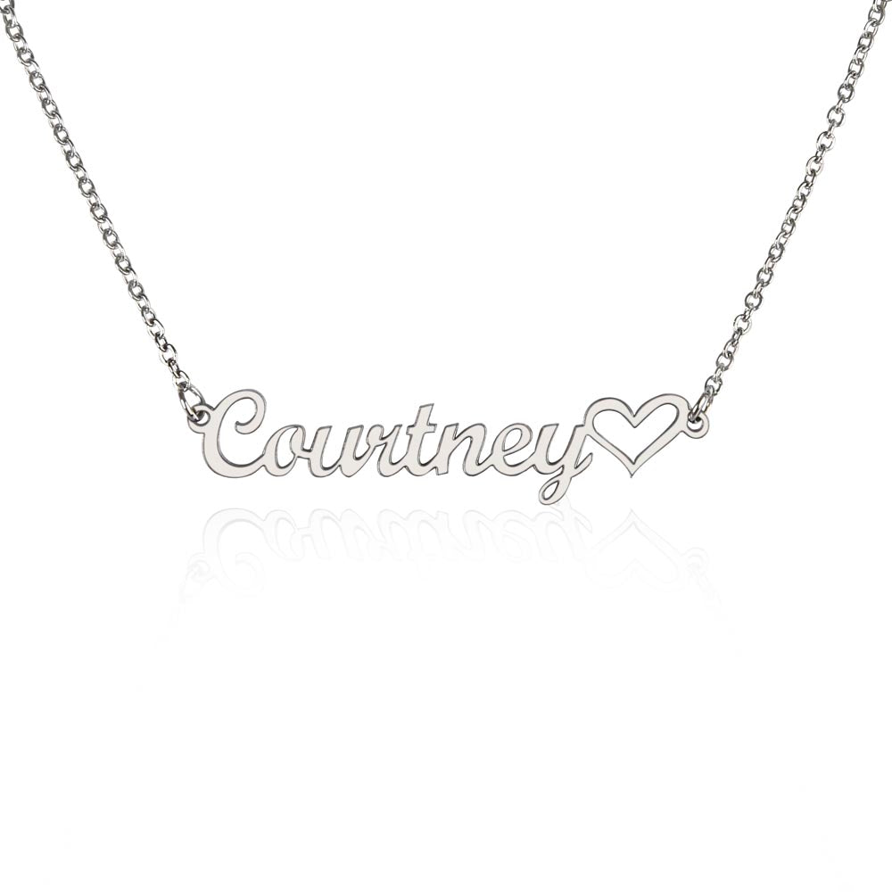 Personalized Heart Name Necklace – Custom Gift for Her