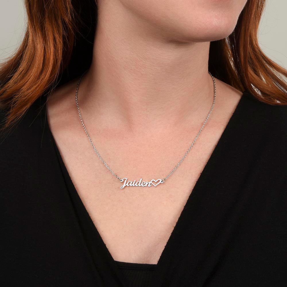 Personalized Heart Name Necklace – Custom Gift for Her