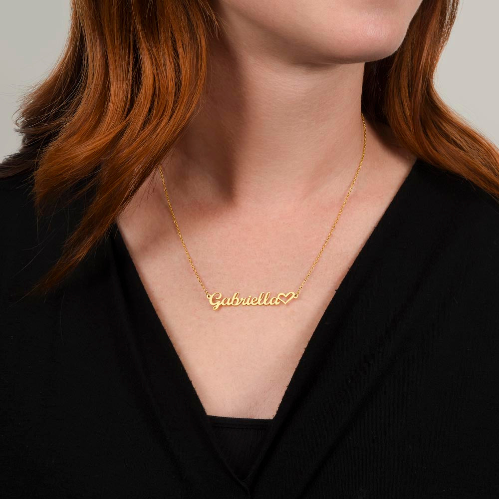 Personalized Heart Name Necklace – Custom Gift for Her