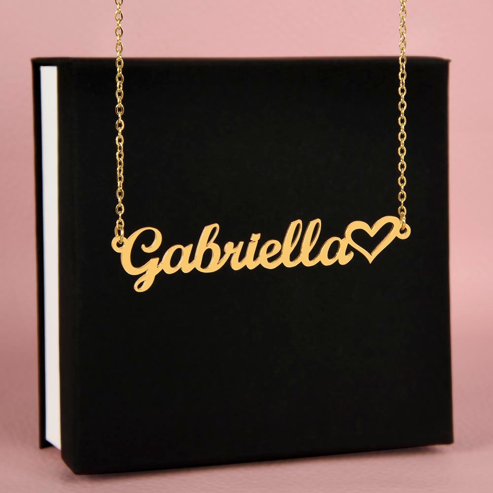 Personalized Heart Name Necklace – Custom Gift for Her