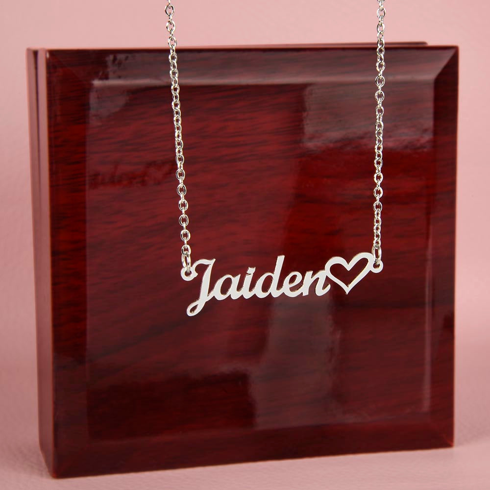 Personalized Heart Name Necklace – Custom Gift for Her