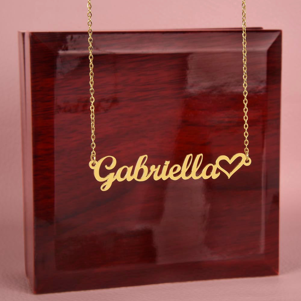 Personalized Heart Name Necklace – Custom Gift for Her