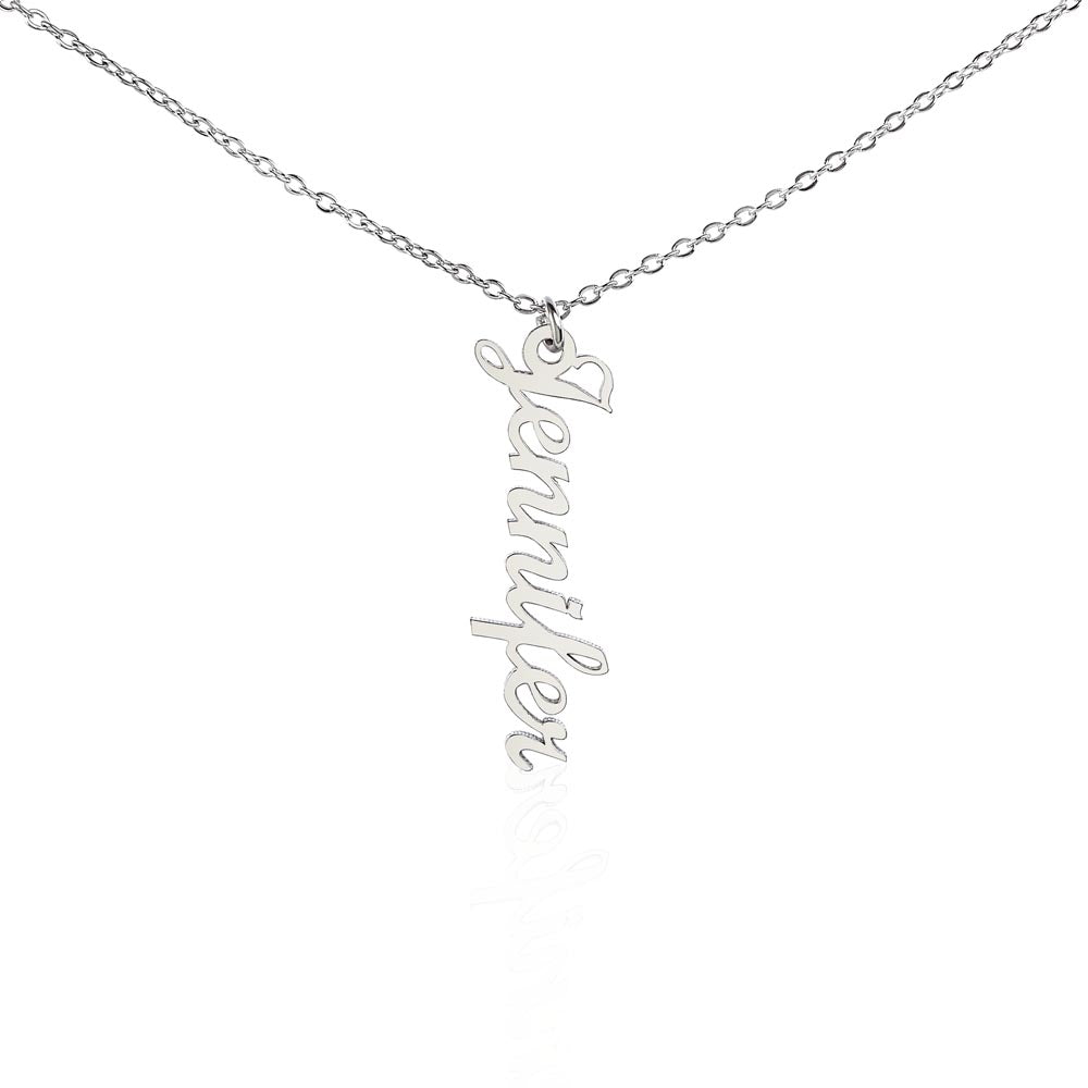Personalized Vertical Name Necklace – Custom Gift for Her