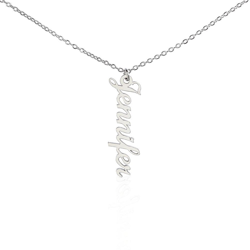 Personalized Vertical Name Necklace – Custom Gift for Her