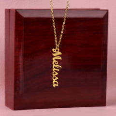 Personalized Vertical Name Necklace – Custom Gift for Her