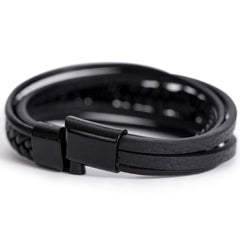 Christian Cross Leather Bracelet – Faith Gift for Men